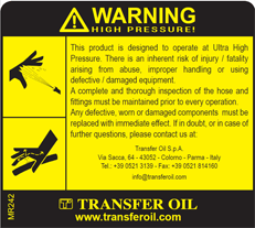 MR242 - WARNING LABEL